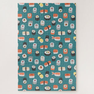 Quebra-cabeça Sushi Comida Art Japonês