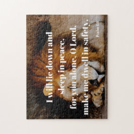 Quebra-cabeça Suspensão No Salmo De Segurança 4 Bíblia Verso