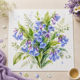Quebra-cabeça Sussurro de Flor Silvestre Virginia Bluebells