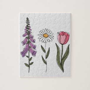 Quebra-cabeça Sutil Anti-Trump - Tulipa Daisy Foxglove III