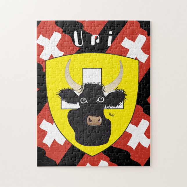 Quebra-cabeça Svizzera do Uri Schweiz Suisse (Vertical)