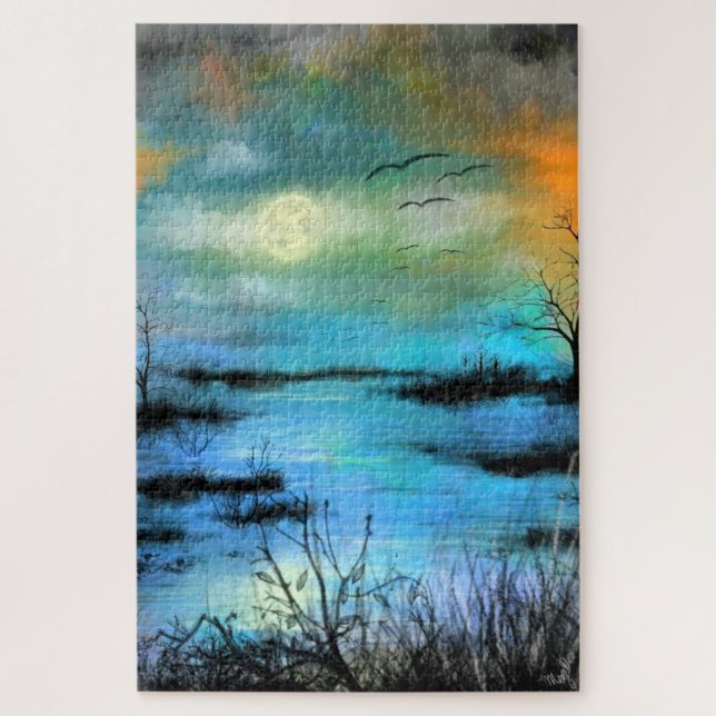Quebra-cabeça Swamp - Watercolor Art (Vertical)