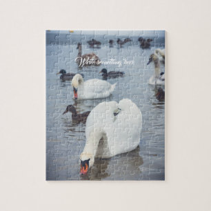 Quebra-cabeça Swan branco
