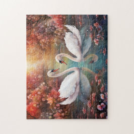 Quebra-cabeça Swans No Outono