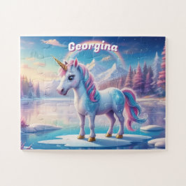 Quebra-cabeça Sweet Unicorn no Lago Congelado