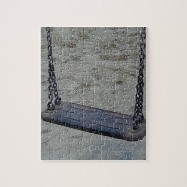 Quebra-cabeça Swing no Playground, Summer Sand Beach Kids Play (Vertical)