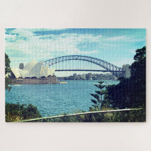 Quebra-cabeça sydney harbor vintage