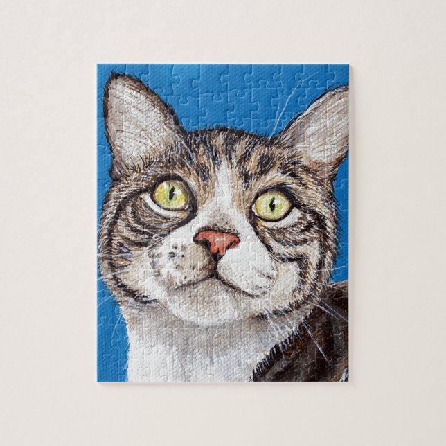 Quebra-cabeça Tabby Cat Painting (Vertical)