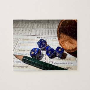 Quebra-cabeça Tabletop RPG Folha de Caracteres do Jogador de P