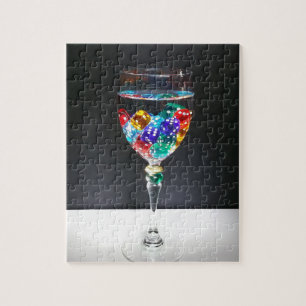 Quebra-cabeça Tabletop RPG Papel colorido Tocar D6 no Vidro