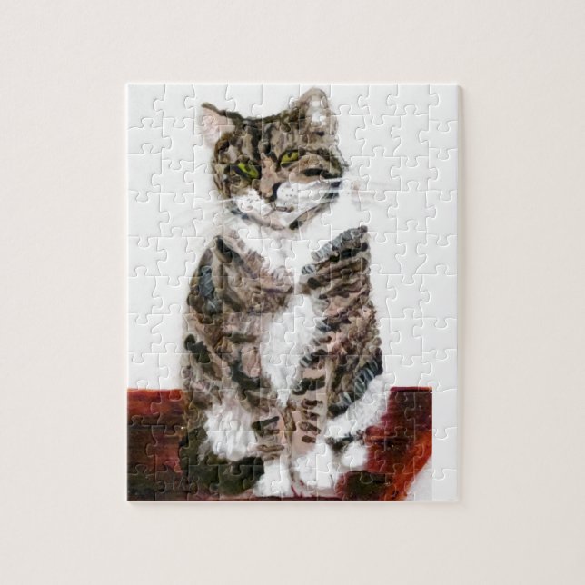 Quebra-cabeça Tabulação de pintura de Gatinho Cóctil (Vertical)