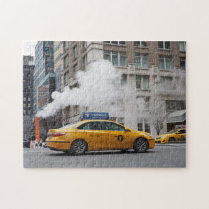 Quebra-cabeça Tabuleiro de Táxi Amarelo Vapor Day Nova Iorque NY