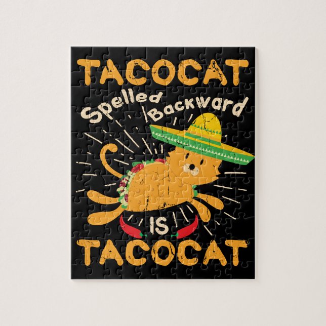 Quebra-cabeça Taco gráfico do gato de Tacocat Cinco de Mayo (Vertical)