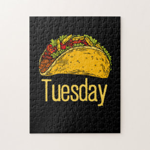 Quebra-cabeça Taco Terça-feira Comida Mexicana Tacos Foodie Mé