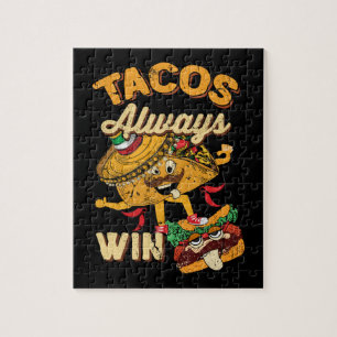 Quebra-cabeça Tacos do vintage do amante do Taco de Cinco De