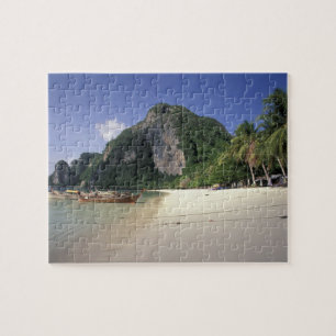 Quebra-cabeça Tailândia, Mar de Andamão, Ilha Ko Phi Phi, Praia
