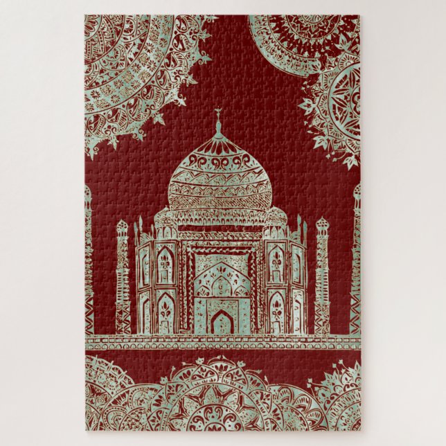 Quebra-cabeça Taj Mahal - Estilo Boêmiano Oriental (Vertical)