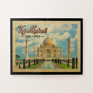 Quebra-cabeça Taj Mahal Viagens vintage Índia