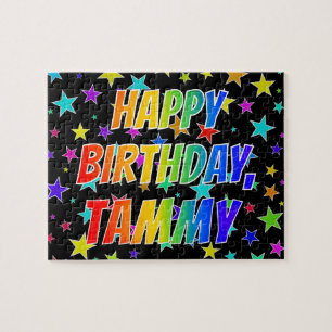 Quebra-cabeça "TAMMY" Primeiro Nome, Diversão "FELIZ ANIVERSÁR