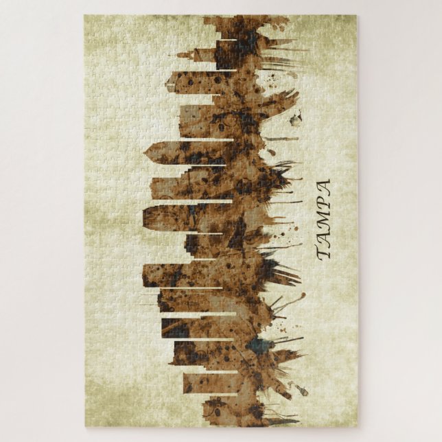 Quebra-cabeça Tampa Florida Cityscape (Vertical)