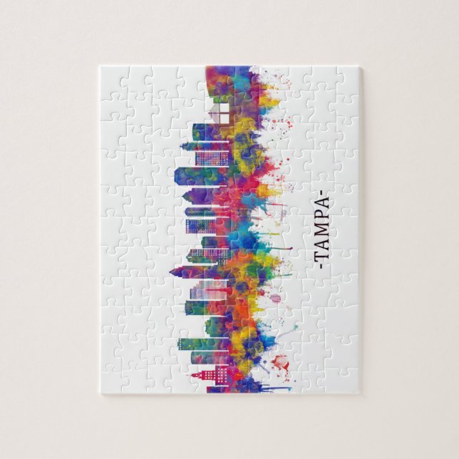 Quebra-cabeça Tampa Florida Skyline (Vertical)