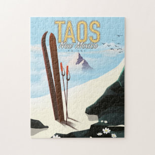 Quebra-cabeça Taos New Mexico ski poster