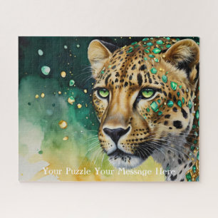 Quebra-cabeça Tapeçaria de leão aquarela fantasia mosaico diaman