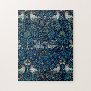 Quebra-cabeça Tapeçaria Floral Clássica William Morris Blue Bird