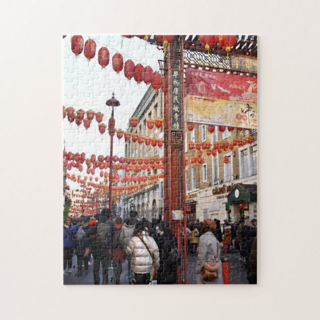 Quebra-cabeça Tarde em Chinatown, Londres, Inglaterra, Reino Uni (Vertical)