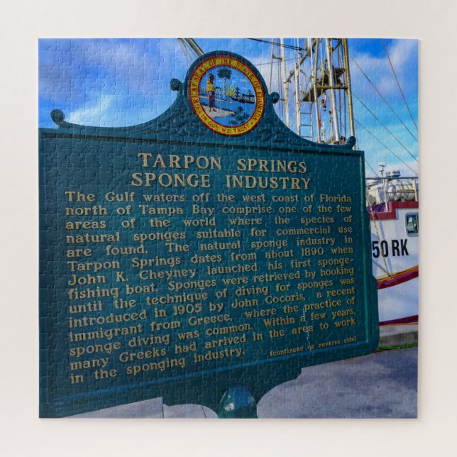 Quebra-cabeça Tarpon Springs Flórida (Vertical)