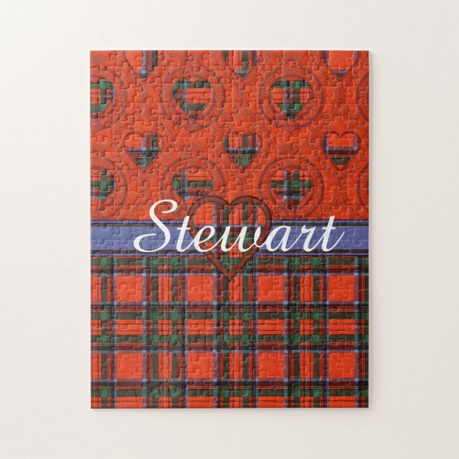 Quebra-cabeça Tartan do Scottish da xadrez do clã de Stewart (Vertical)
