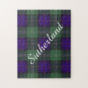 Quebra-cabeça Tartan do Scottish da xadrez do clã de Sutherland