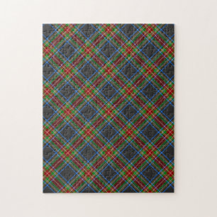Quebra-cabeça Tartan Vintage Preto do Clã Stewart das Terras Alt