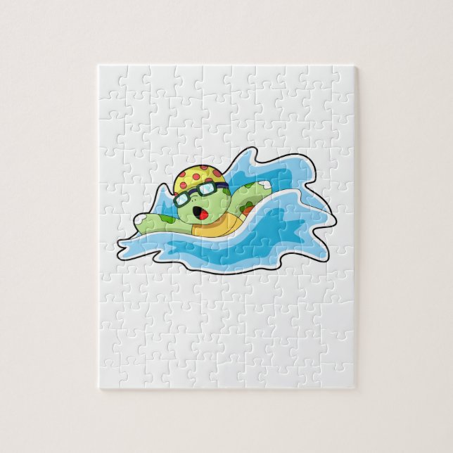 Quebra-cabeça Tartaruga a Nadar na Água (Vertical)