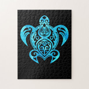 Quebra-cabeça Tartaruga do Mar do Havaí, de Tribal Azul