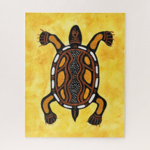 Quebra-cabeça Tartaruga - Pintura de Arte Inspirada Aboriginal