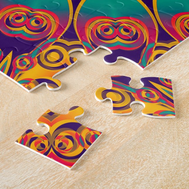 Quebra-cabeça Tatuagem Caleidoscópio Fractal (Lateral)