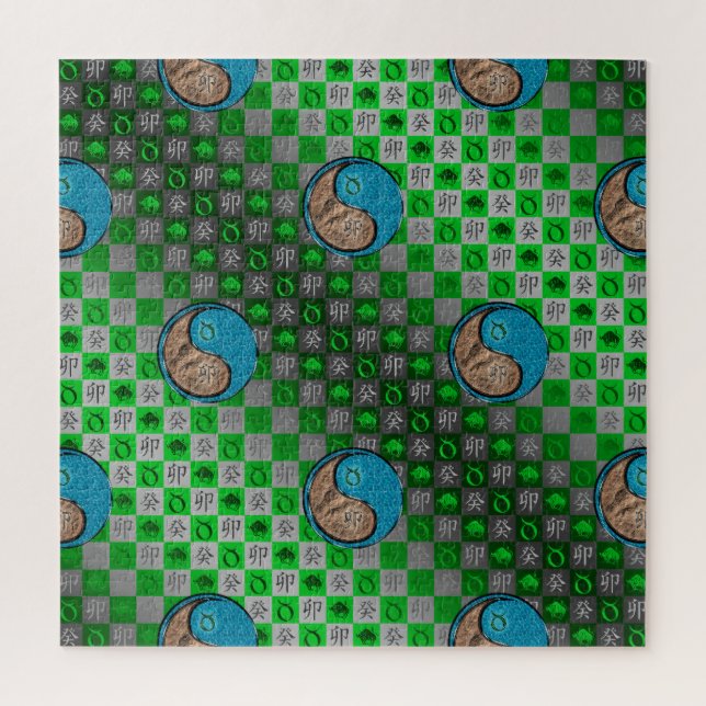 Quebra-cabeça Taurus & Water Rabbit (Vertical)