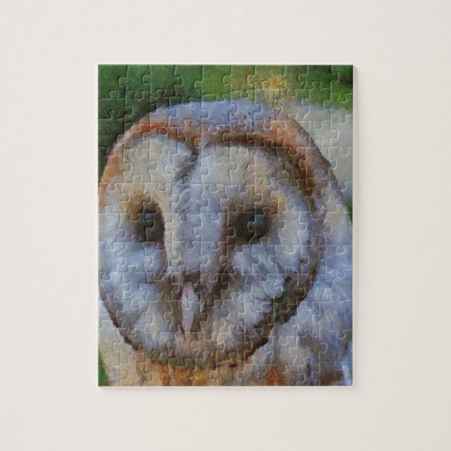 Quebra-cabeça Tawny Owl Em Arte Pointilística (Vertical)