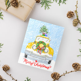 Quebra-cabeça Táxi Amarelo de Natal Vintage dos anos 50 de Nova
