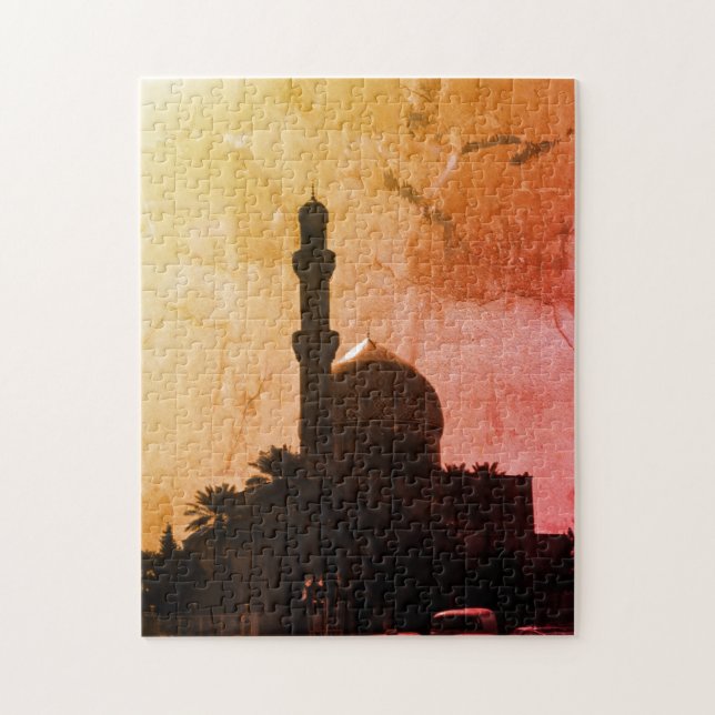 Quebra-cabeça Táxis da mesquita de Bagdá no Iraque antigo (Vertical)