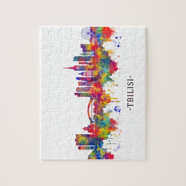 Quebra-cabeça Tbilisi Georgia Skyline (Vertical)