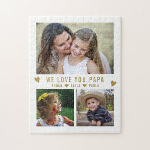 Quebra-cabeça Te Amo, Papa 3 Foto Colagem