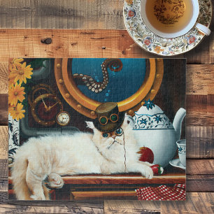 Quebra-cabeça Tea Time Steampunk Cat