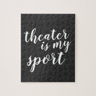 Quebra-cabeça Teatro é meu Esporte Gráfico Simples Moderno