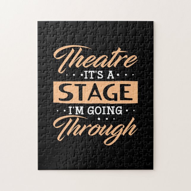 Quebra-cabeça Teatro É Um Ator Palco Que Está Passando (Vertical)