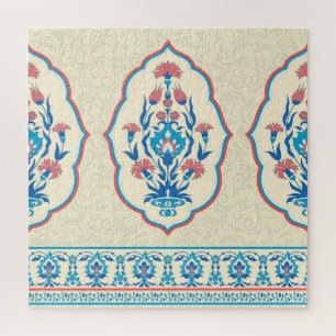 Quebra-cabeça Tecido Étnico Floral: Elegância Invisível