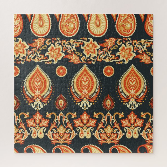 Quebra-cabeça Tecido Étnico Paisley Oriental (Vertical)