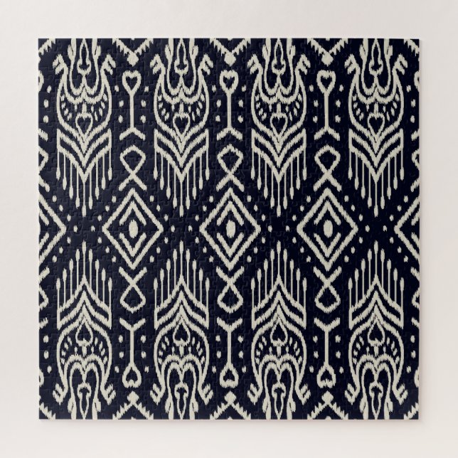 Quebra-cabeça Tecido Ikat bordado: Elegância Étnica. (Vertical)