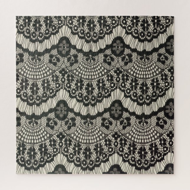 Quebra-cabeça Tecido Lace Ornament em Branco. (Vertical)